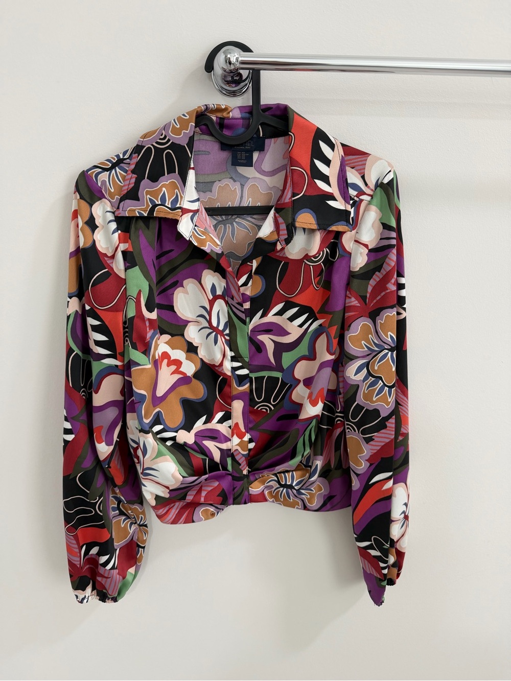 RACHEL Rachel Roy Multicolor Floral Button-Down Shirt